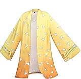 Kids Demon Slayer Kimono Zenitsu Cosplay Demon Slayer Costume for Kids Robe Kimetsu No Yaiba