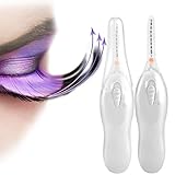 Best Heated Eyelash Curler Mini Cute Hot Electric Eyelash Curler Brush Portable Makeup Eye Lashes Curling Tool Enhancer Pen With Comb Design Rechargeable