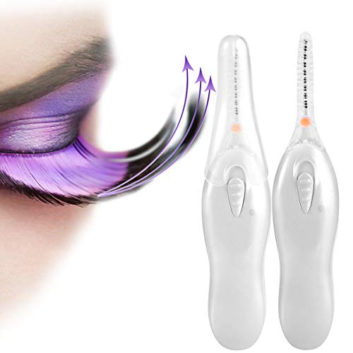 Best Heated Eyelash Curler Mini Cute Hot Electric Eyelash Curler Brush Portable Makeup Eye Lashes Curling Tool Enhancer Pen With Comb Design Rechargeable