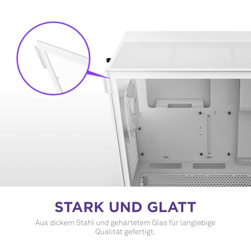 NZXT H5 Flow RGB - Kompaktes Mid-Tower ATX PC-Gehäuse - Weiß – Ansicht 9