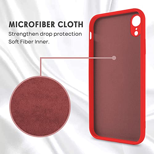 Image of VONZEE Back Cover for iPhone Xr 6.1 inch (Silicone | Red | Solid)