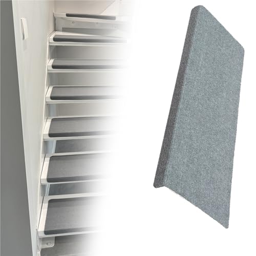 Tapetes antideslizantes para escaleras interiores de madera con borde protector 2