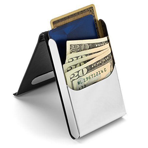 Best RFID Blocking Credit Card Stainless Steel Wallet Case For Work, Travel And Business. Lightweight, Secure and Stylish For Front Wallet. Keep Your Identity Safe. Comes In Gift Box