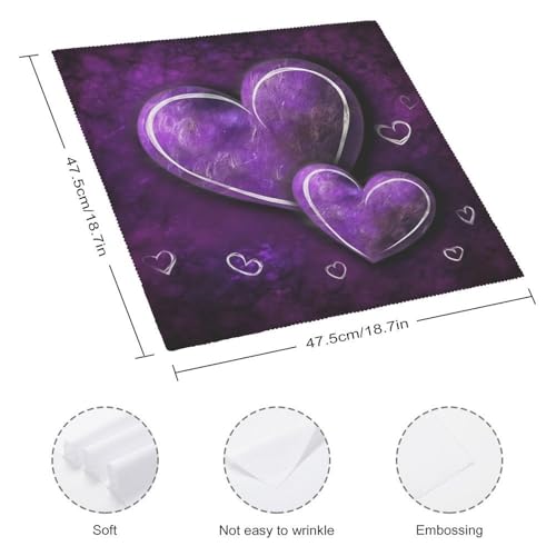 Servilletas de Tela Purple Hearts 4 Piezas miniatura 2