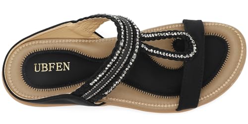 UBFEN Womens Slides Walking Sandals Comfortable Platform Slip On Dressy Summer2