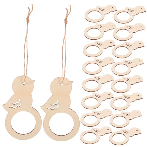 TOYANDONA 20 Piezas Anillos de Servilleta de Madera Forma Decoración de Mesa para Pascua y Fiesta de Primavera
