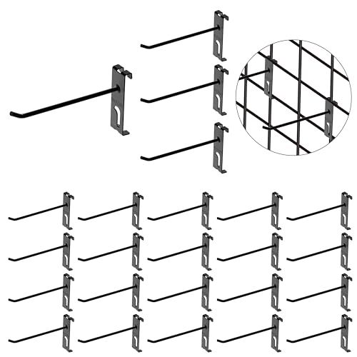 Naceture 850050322474 Double Gridwall Hooks- 24 Pcs Display Hooks For Grid Wall Panel- Grid Wall Hooks 6 Inch cover
