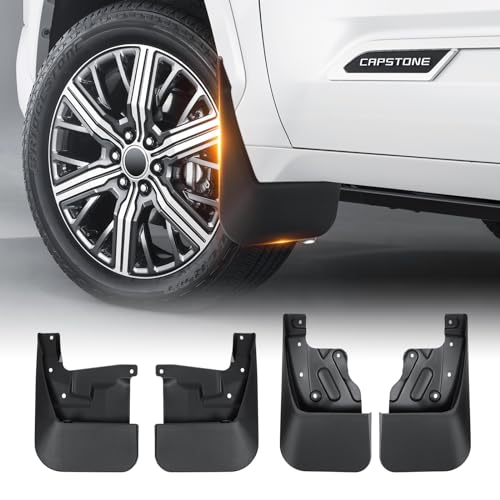 Image of Sunsdrew Mud Flaps for 2022-2026 Toyota Tundra Accessories - No Drilling Required Improved Wider Splash Guards - 4PCS Front & Rear Mud Guards(Not fits SR Models)