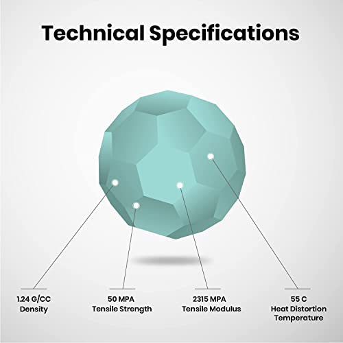 Image of PLA 3D Printer Filament 1.75mm, 1kg Spool (2.2 lbs) - UV /Heat /Weather Resistant, Strong Layer Bonding, Smooth Printing, Low Odor, Outdoor Functional Prototypes, FDM Compatible (Pacific Teal, 1 kg)