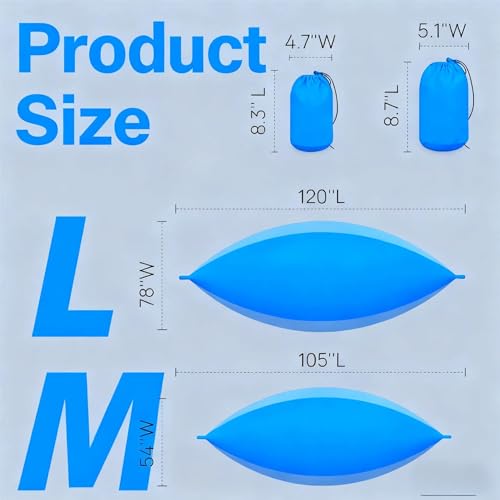 2Pack Hammocks| Camping Hammock | Portable Outdoor Hammock Set | for Hiking, Backpacking and Camping | 2pcs(Blue) - Image 5