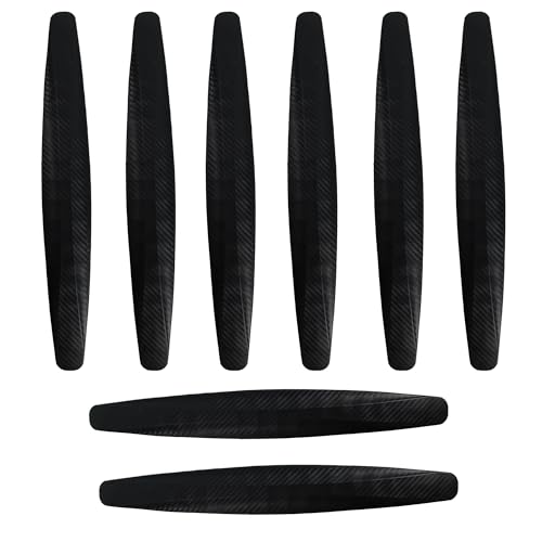 PDETVEO 8PCS Non-Collision Patch Car Bumpers, 16 Inch Bumper Guard Strip, Non-Scratch Bumper Protector Trim Universal for Car Side Door Edge, Trunk, Fenders, Black