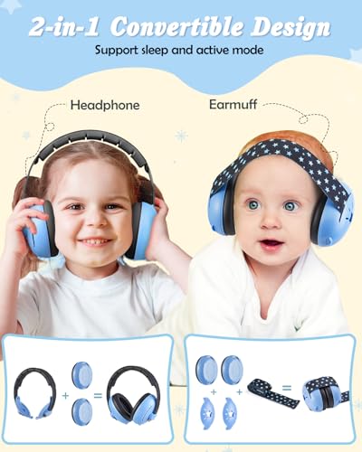 Protection auditive bleu bébé Lictin casque anti-bruit