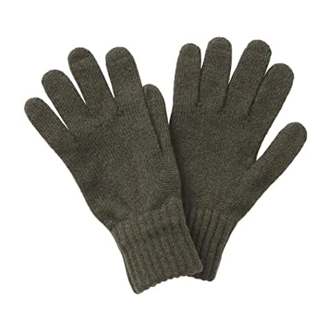 Mens Womens Unisex Fingerless Or Full Finger THERMAL LINED Gloves Winter Thick Wool Knit Extra Warm (Womens, Full Finger, Green) Cover