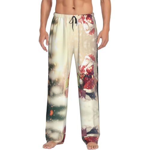 Bas de pyjama flanelle coton homme motif damier noir et blanc