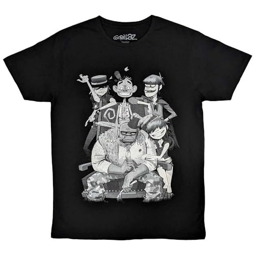 Rock Off Officially Licensed Products Gorillaz George Spray T Shirt XXL Black