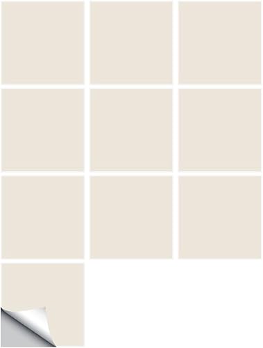 20 azulejos de despegar y pegar, impermeables, para salpicaduras en muro de cocina, azulejos simples de color sólido, autoadhesivos, azulejos de