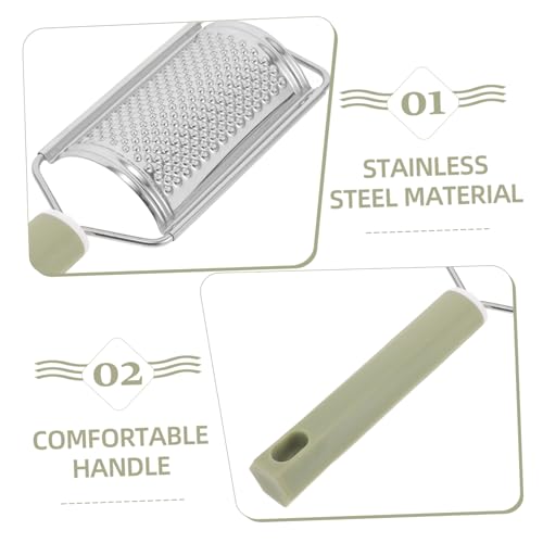 Rallador manual de acero inoxidable con mango PP verde miniatura 7