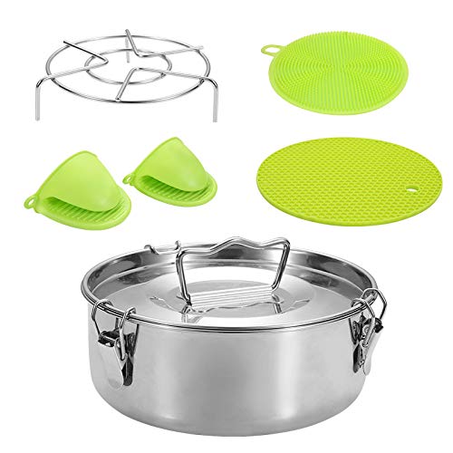 Flan Mold with Lid Flan Pan Flanera Mold, Stainless Steel Flan Mold with 4 accessories Flanera Flan Maker Quesillera Molde Para Flan, Flaneras Moldes Con Tapa (Flan Pan 7.5'')