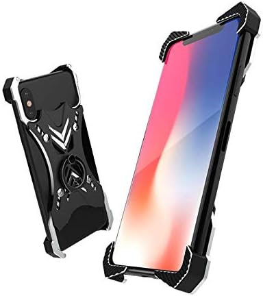 R-just Phone Shell For iphoneX 10 Metal case Back Cover Aircraft Aluminum with Finger Ring perfect fitted with 5.8