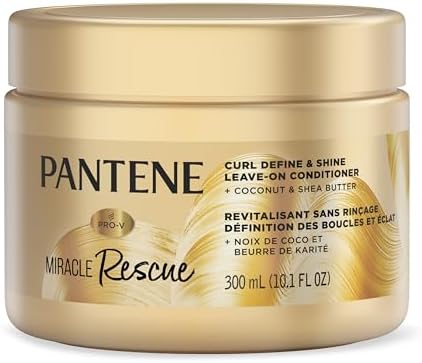 Pantene Miracle Rescue Curl Define & Shine Leave-On Conditioner, 300 mL