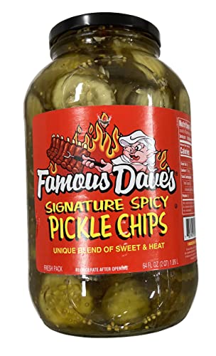 Famous Dave's Signature Spicy Pickle Chips 64 Oz #TOP10