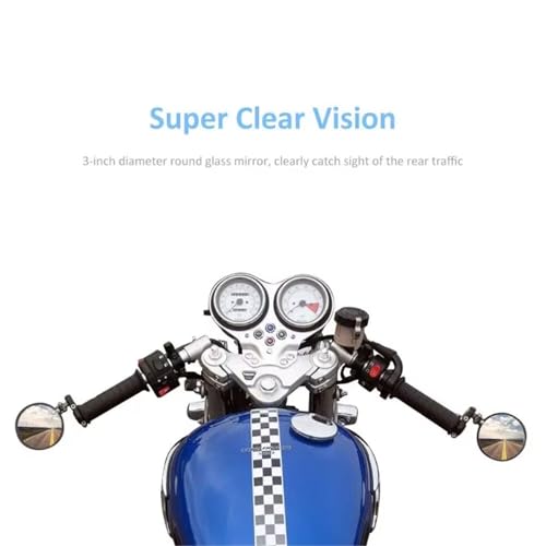 Retrovisores de motocicleta de aluminio para sustituir espejos rotos en manillar 22mm 6