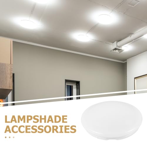 Image of BESPORTBLE Clip on Ceiling Light Cover Replacement, 7.8in Diameter Round Ceiling Fixture Shade Plastic Mushroom Light Shade for Bedroom Kitchen Bathroom DIY Lamp Shield