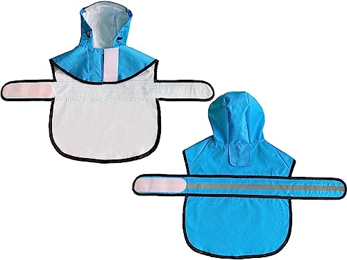 Dog-Raincoat-Waterproof-Reflective-Slicker-Lightweight-Breathable-Hooded-Poncho-Rain-Coat-Jacket-with-Adjustable-Belly-Strap-and-Leash-Hole-for-Small-Medium-Large-Dogs-Small-Blue Dog Raincoat Waterproof Reflective Slicker Lightweight Breathable Hooded Poncho Rain Coat Jacket with Adjustable Belly Strap and Leash Hole for Small Medium Large Dogs Small Blue