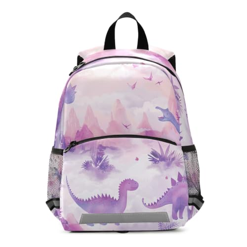 Sac à dos dinosaure violet pour maternelle et enfants de 3 à 8 ans