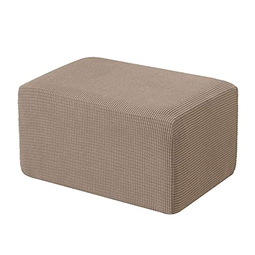 Housse de pouf extensible rectangulaire et housse de canapé souple de protection
