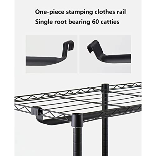 Organizador de ropa portátil para dormitorio y vestidor con estantes de tela 4