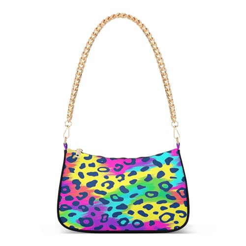 Image of Shoulder Bags for Women Animal Zebra Leopard Cheetah Tiger Print Hobo Tote Handbag Small Clutch Purse with Zipper Closure