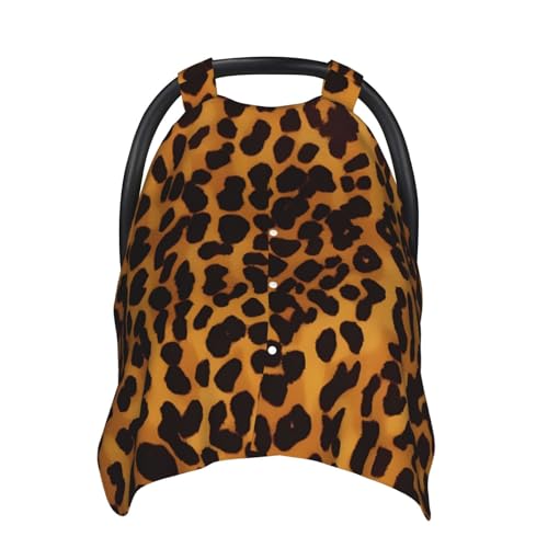 Housse siège auto bébé léopard pare-soleil poussette multi-usages