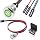 DKARDU 12mm Chassis Switch Host Metal Button Cable, Computer PC Case LED Power Button ATX Supply On/Off Extension Cord for DIY Computer, With 1 to 2 Splitters (Red)