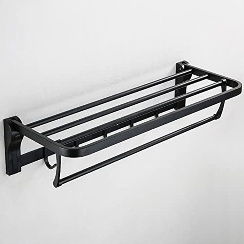 Serviette pliable de bain support mural avec double rail de séchage