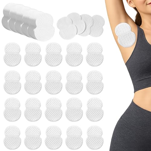 Menibeuty 80PCS Almohadillas Sudor Axilas, Toallitas Desodorantes Axilas Mujer Almohadillas Absorbentes Del Sudor Para Mujer, Transpirables y Absorbentes De Sudors
