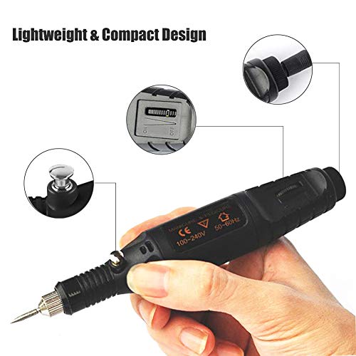 Afantti Mini Rotary Tool Electric Grinder Sander Engaver Drill Pen Kit Set Corded with | Stepless Speed | 106 Accessories | for Small Light Crafts & Projects - Thumbnail 5