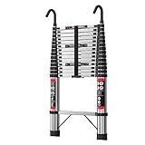 Gain de place et rangement facile : l'échelle télescopique peut être pliée jusqu'à 93 x 46,5 x 8 cm. La capuche est amovible, de sorte que vous pouvez l'enlever ou l'assembler facilement. Le design pliable le rend facile à transporter ou à ranger dans votre voiture ou dans un autre espace limité.