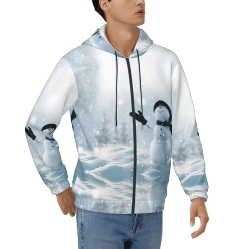 Sweat à capuche pour homme EdWal à motif bonhomme de neige pour cocooning