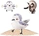 Potaroma Katzenspielzeug – Flatternder Vogel, realistischer Sandläufer mit Zwitscherlaut, wiederaufladbares, berührungsaktiviertes interaktives Spielzeug mit Katzenminze, 10,2 cm