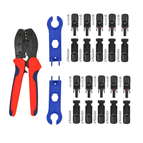 2. Bild von 50m ARLI Solarkabel H1Z2Z2-K 4mm² + Crimpzange + 10 Paar Solarstecker/Buchse IP68 1500V für 2,5/4/6mm² + Schraubenschlüssel Werkzeug Set