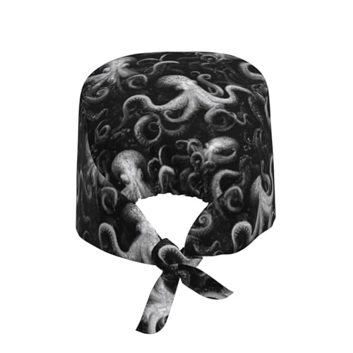 Image of Adjustable Scrub Cap with Sweatband, Breathable Working Hat for Men /Women