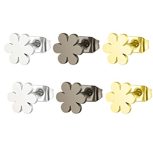 Pendientes de plata para hombre antialérgicos de acero inoxidable que no pierden el color