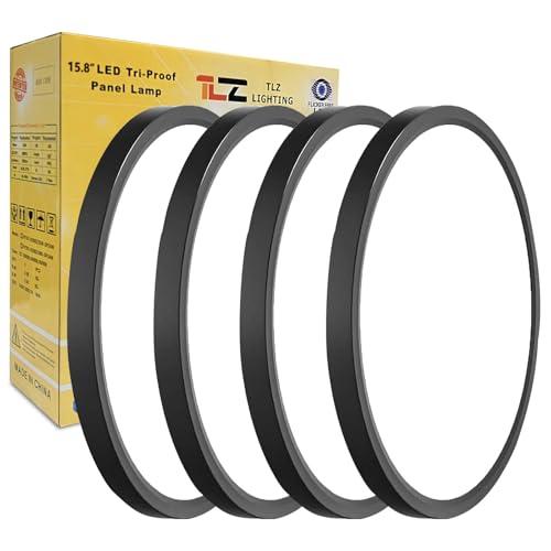 4PK 15.8 Inch LED Flush Mount Ceiling Light, 32W, 3480LM,