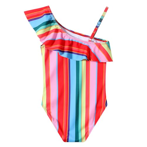 Image of Girls One Piece Swimsuit, Quick Dry Cute Bathing Suit for Kids, Comfortable Swimwear for Beach for 5-12 Years