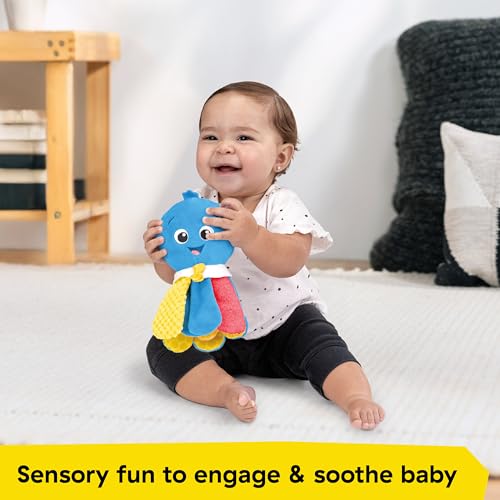 Image of Baby Einstein Take Along Opus Octopus Soother, Portable Musical Sensory Toy with Stroller Clip, 20 Melodies and Calming Sounds for Newborn Baby, Plush Travel Toy 0-36 Months