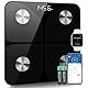 Körperfettwaage, Personenwaage Digital Testsieger 2024 mit APP 180kg /400lbs, Waage Personen Bluetooth Körperwaage Personen für Körperfett, BMI, Gewicht 30cm