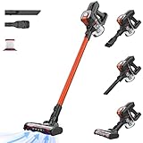 Dibea Handstaubsauger Akku, 22Kpa Akku, 35 Minuten Laufzeit, 280W bürstenloser Motor, 7-in-1 Staubsauger Akku Akku für Haustierhaare, Hartböden, Teppich