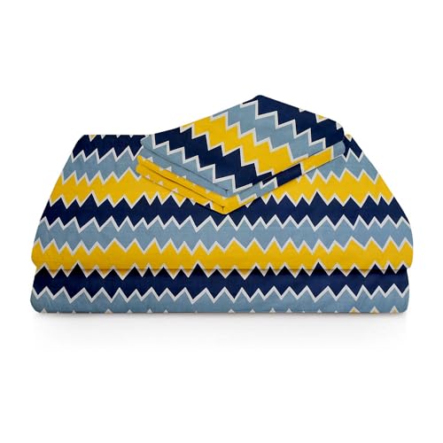Image of HOMEKART 3D Printed 144 Tc Microfiber Double Bedsheet with 2 King Size Pillow Covers Breathable | Wrinklfree | Summer | Topsheet (Yellow Cricle Print, 90 x 90 Inches)
