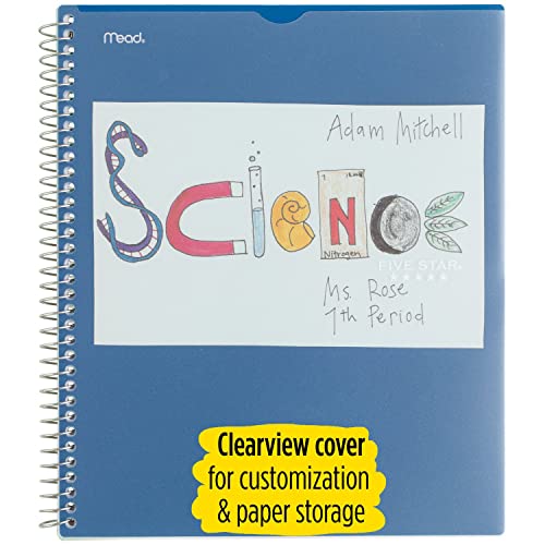 Five Star Interactive Notetaking Spiral Notebooks, 3 Pack, 1-Subject, College Ruled Paper, 11" X 8-1/2", 100 Sheets, Customizable Cover, Assorted Colors (820042-Ecm) #TOP7